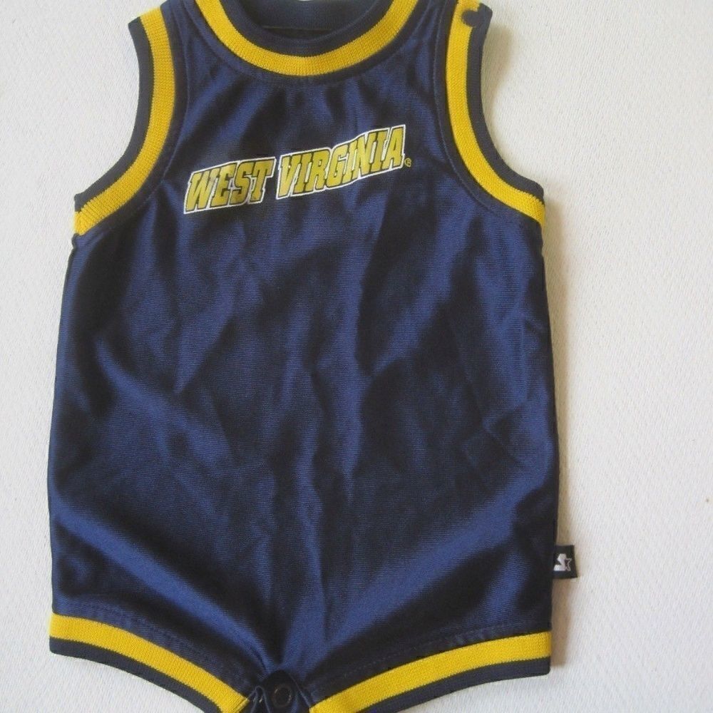 WEST VIRGINIA MOUNTAINEERS Baby Jersey 0-3 M Suit